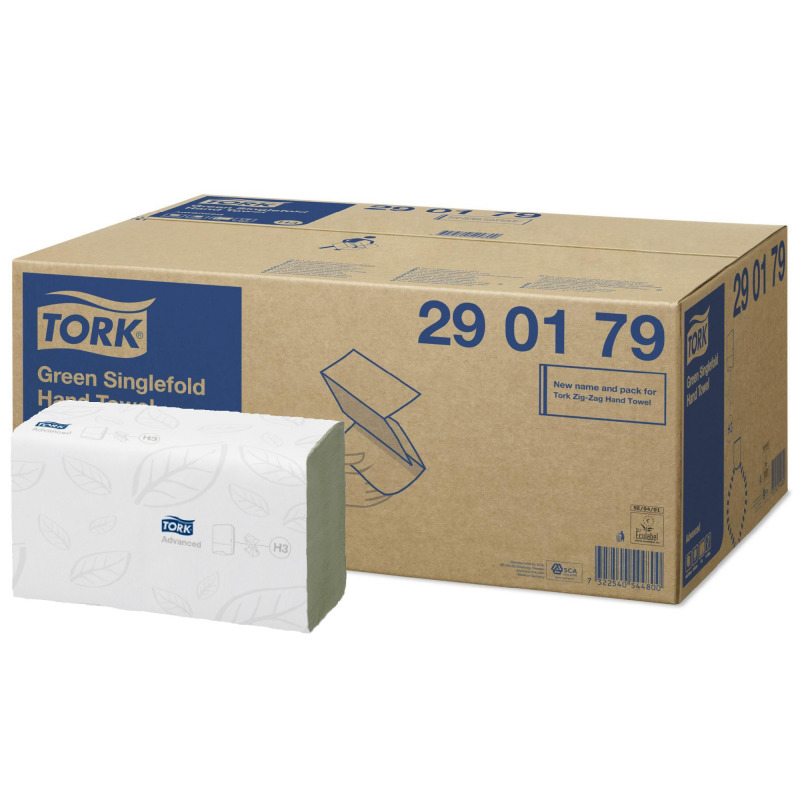Prosoape hartie pliate ZZ Tork Advanced verzi