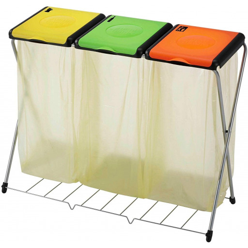 Suport din inox pentru sac cu capac   3 plus