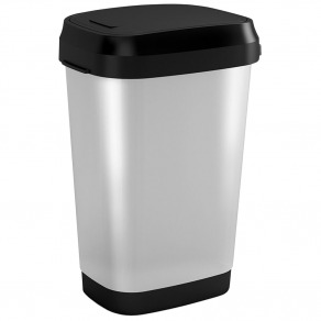 Cos gunoi Style  gri metalizat   25 litri