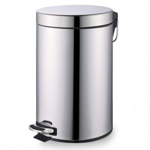 Set cos gunoi inox cu pedala 20l   perie wc inox 1