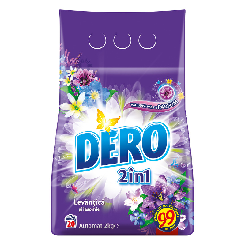 Detergent pentru rufe automat   Dero Levantica 2 in 1  2kg