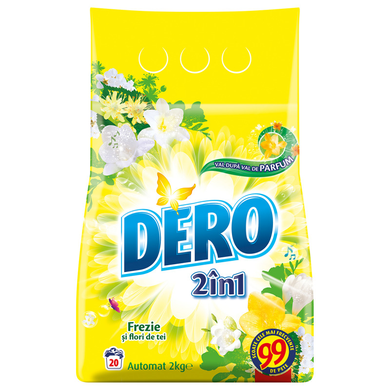 Detergent pentru rufe automat   Dero Frezie 2 in 1  2kg