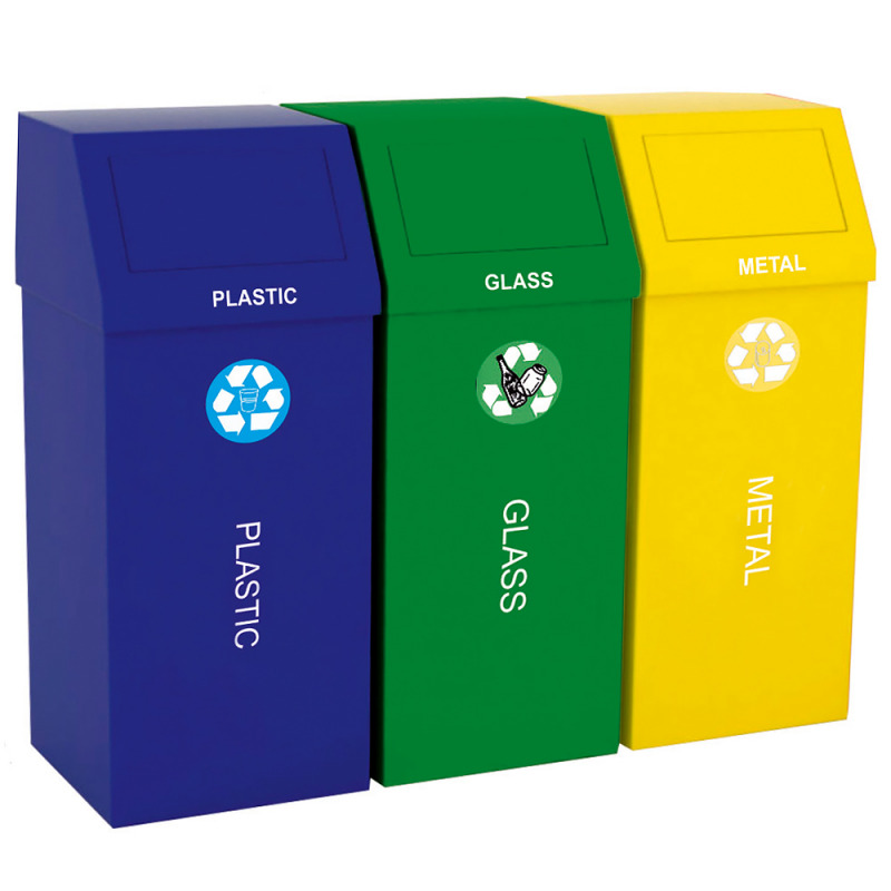 Cos gunoi pentru colectare selectiva   set 3