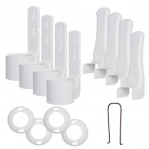 Set suport 4 Dispensere sapun sampon hotelier Alb 1
