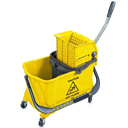 Carucior curatenie 2 galeti  10   24 litri   galben