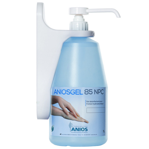 Pachet dezinfectant maini Aniogel 85 NPC   dispenser plastic pentru montare pe perete