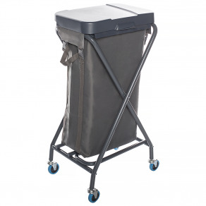 Carucior hotelier lenjerie  pliabil  cu capac plastic    100 litri