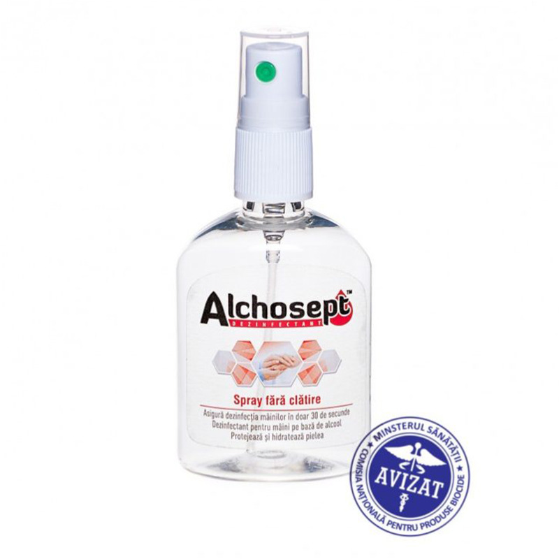Alchosept 40ml dezinfectant maini tip spray pe baza de alcool 85     virucid  biocid