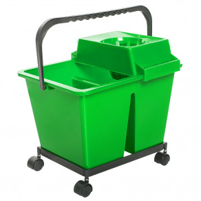 Galeata plastic dubla cu storcator 2   7 litri   verde 1