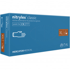 Manusi protectie  examinare nitril Mercator Clasic blue  XL