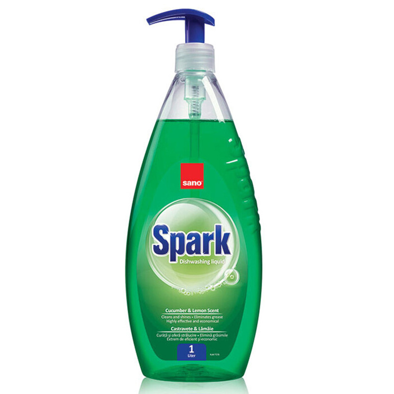 Detergent lichid vase Sano Spark Castravete  1 litru