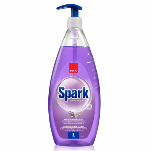 Detergent lichid vase Sano Spark Lavanda  1 litru
