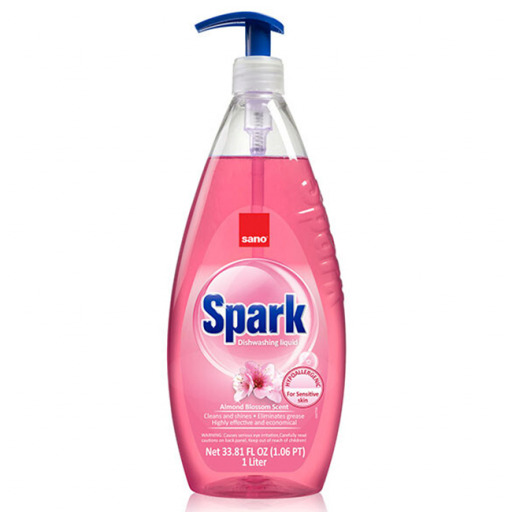 Detergent lichid vase Sano Spark Migdale  1 litru