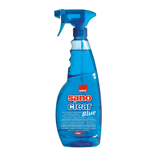 Detergent geamuri cu pulverizator Sano Clear Blue  1 litru