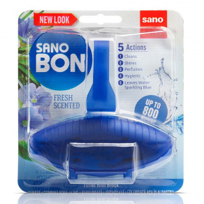 Odorizant WC cu suport solid Sano Bon Blue Fresh Scent 5 in 1