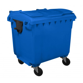 Container gunoi 1100 litri cu capac plat  albastru