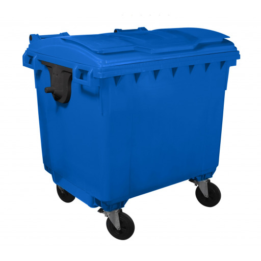 Container gunoi 1100 litri cu capac plat  albastru