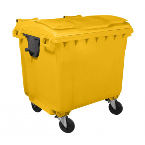 Container gunoi 770 litri cu capac plat  galben