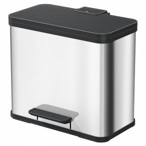 Cos inox Trio Plus L cu pedala  compartimentat 3 x 9 litri 1