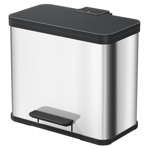 Cos inox Trio Plus L cu pedala  compartimentat 3 x 9 litri 1