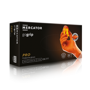 Mercator Go Grip  manusi nitril de protectie si examinare  orange  L