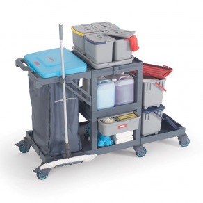 Carucior profesional curatenie pentru spital, uz medical