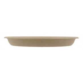 Farfurii biodegradabile  trestie de zahar,  natur, rotunde, D16.6 cm-4
