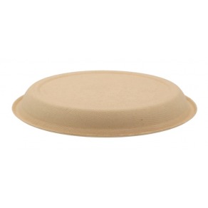 Farfurii biodegradabile  trestie de zahar,  natur, rotunde, D16.6 cm-3
