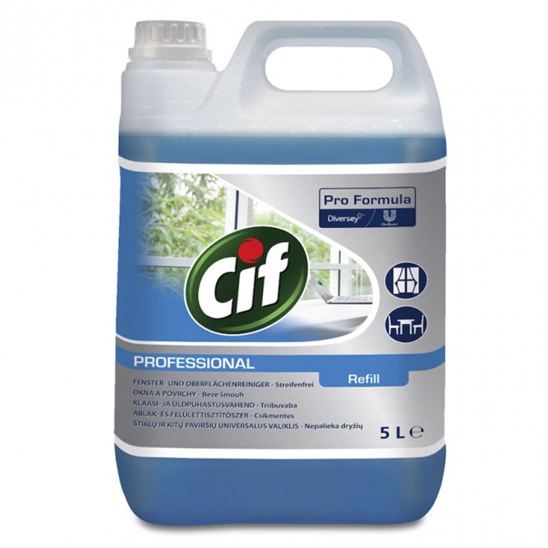 Detergent geamuri si suprafete lavabile - Cif Pro Formula 5 litri Detergent geamuri si suprafete lavabile - Cif Pro Formula 5 litri