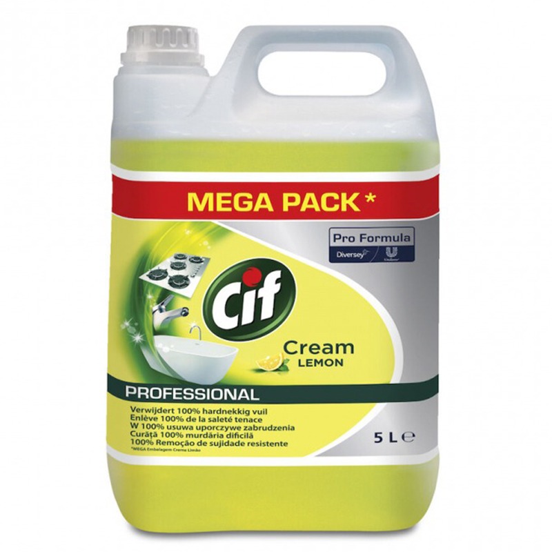Detergent cremă non-abrazivă Lemon- Cif Pro Formula, 5 litri Detergent cremă non-abrazivă Lemon- Cif Pro Formula, 5 litri