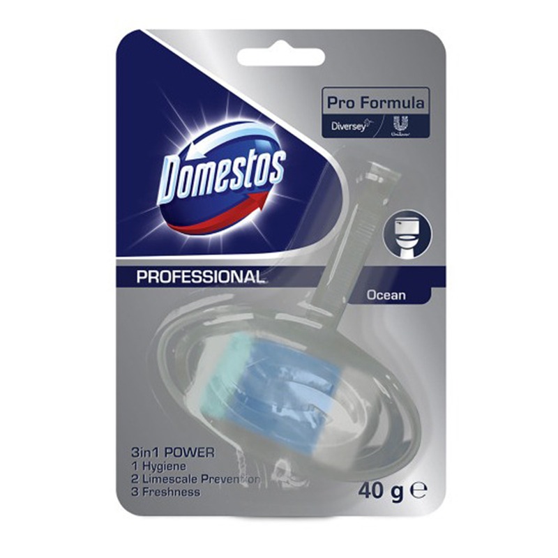 Odorizant toaletă Domestos Pro Formula, Rim Blocks 3 în 1, Ocean Odorizant toaletă Domestos Pro Formula, Rim Blocks 3 în 1, Ocean