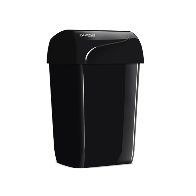 Cos gunoi Lucart negru, plastic ABS - 43 litri