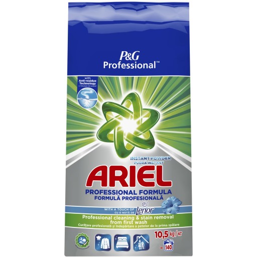 Detergent rufe automat Ariel Lenor Touch Professional, 10.5 kg, 140 de spalari