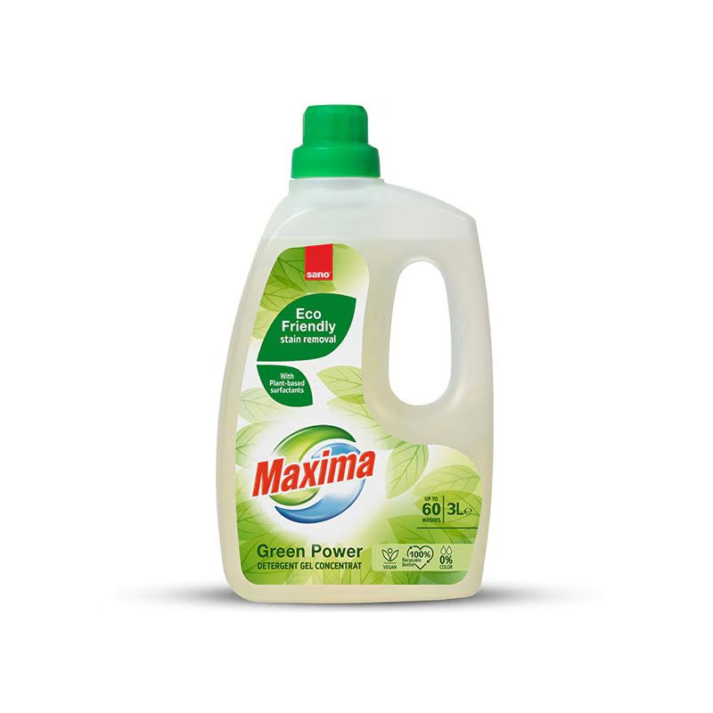 Detergent Gel concentrat pentru rufe Sano Green Power, 3L Detergent Gel concentrat pentru rufe Sano Green Power, 3L