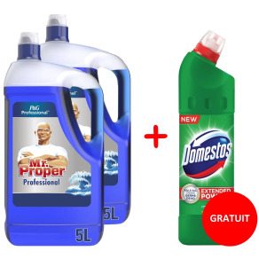 Pachet Promo 2 x Detergent pardoseala Mr. Proper Professional Ocean 5 l + Domestos Extended Power...