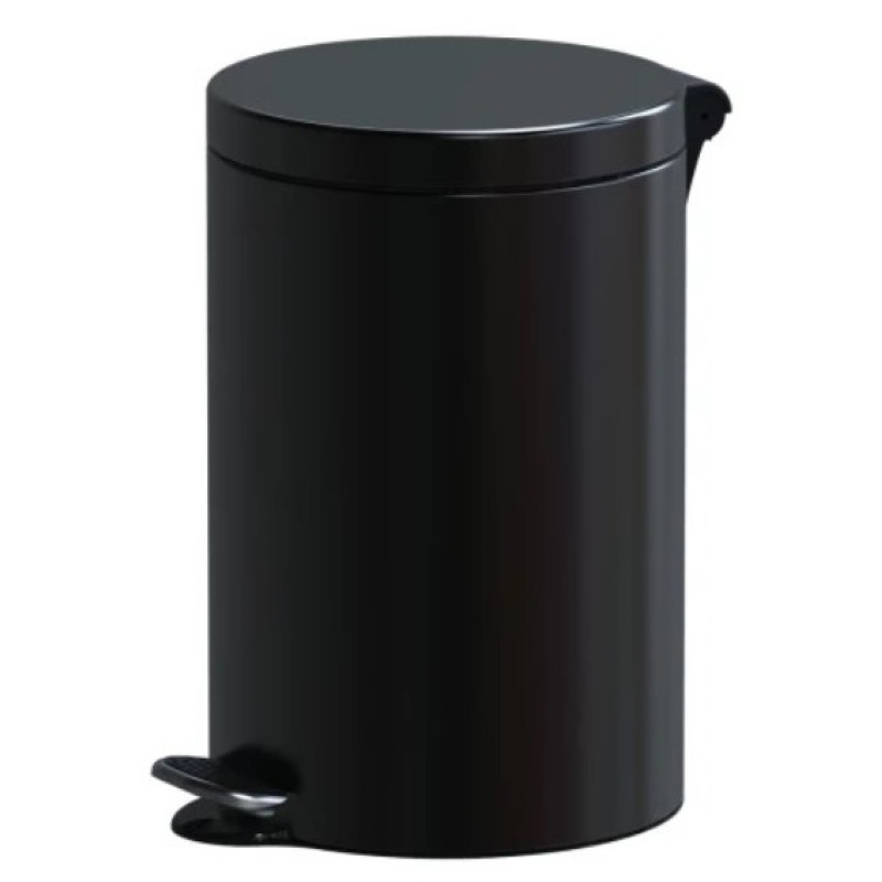 Cos gunoi otel inoxidabil cu pedala - 20 litri, soft close, negru