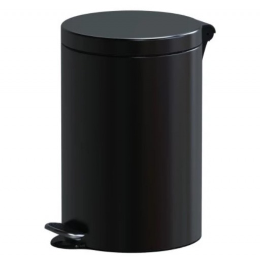 Cos gunoi otel inoxidabil cu pedala - 20 litri, soft close, negru