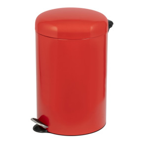 Cos gunoi otel cu pedala - 20 litri, soft close, rosu