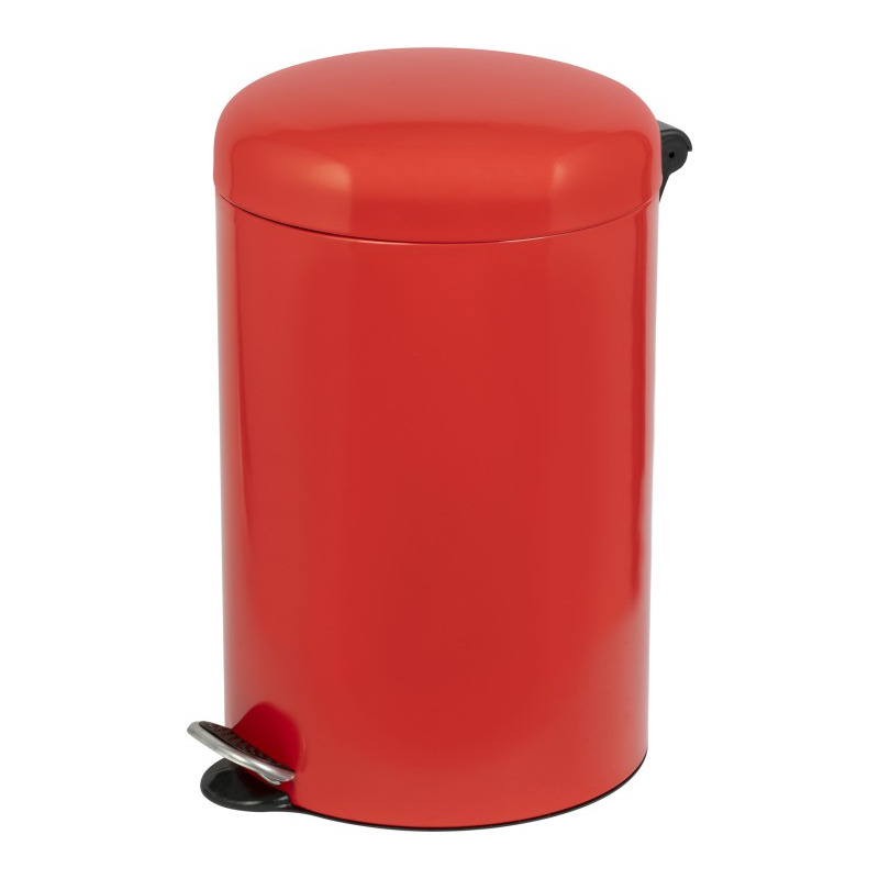 Cos gunoi otel cu pedala - 20 litri, soft close, rosu