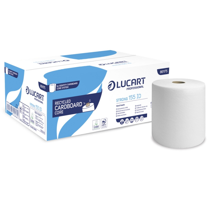 Prosoape maini hartie, Cardboard Core,Lucart 155ID, 2 starturi, autocut, 155 m