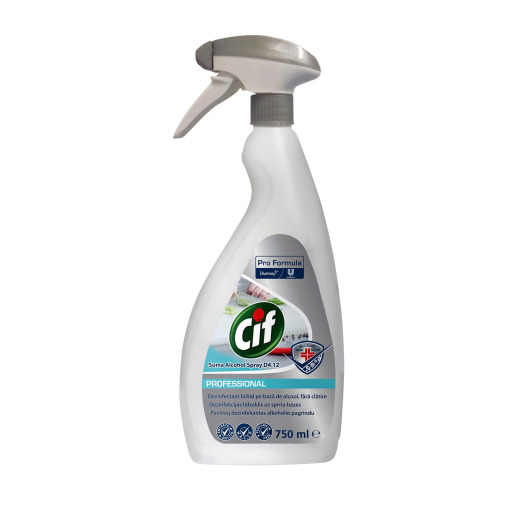 Dezinfectant suprafete Cif Suma Alcohol Spray, fara clatire, virucid, 750ml