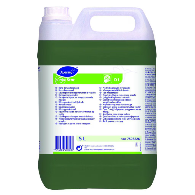 Detergent profesional spalat vase concentrat - Suma STAR D1, 5L