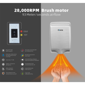 Uscator maini Esenia Dry Plus 1000, metal alb