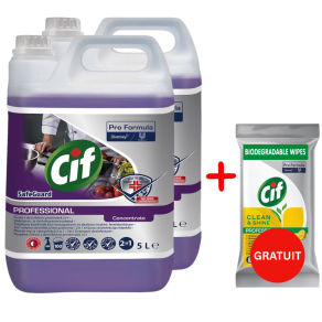 Pachet Promo 2 x Detergent dezinfectant, Cif Pro Formula 5 litri + Servetele umede suprafete Cif...