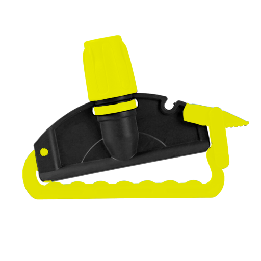 Suport mop profesional din plastic cu fixare rapida, galben