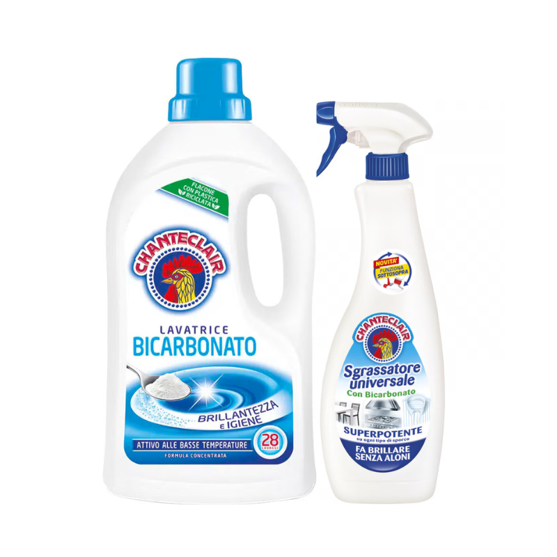 Pachet Detergent Lichid Chanteclair Bicarbonat 1260ml + Chante Clair, degresant universal...