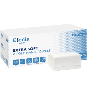 Prosoape din hartie pliate albe, Esenia extra soft, 150 buc, 2 straturi, 21*23.2 cm