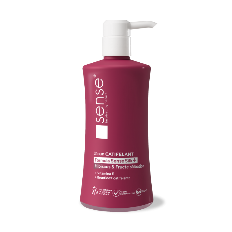 Sapun lichid gel Sense Hibiscus & Fructe Salbatice, 330 ml