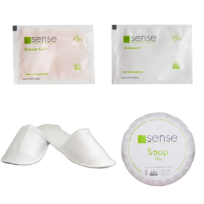 Pachet cosmetice si papuci hotelieri, Sense basic