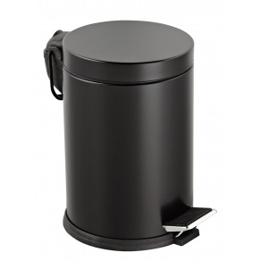 Cos gunoi otel inoxidabil cu pedala - 20 litri, negru